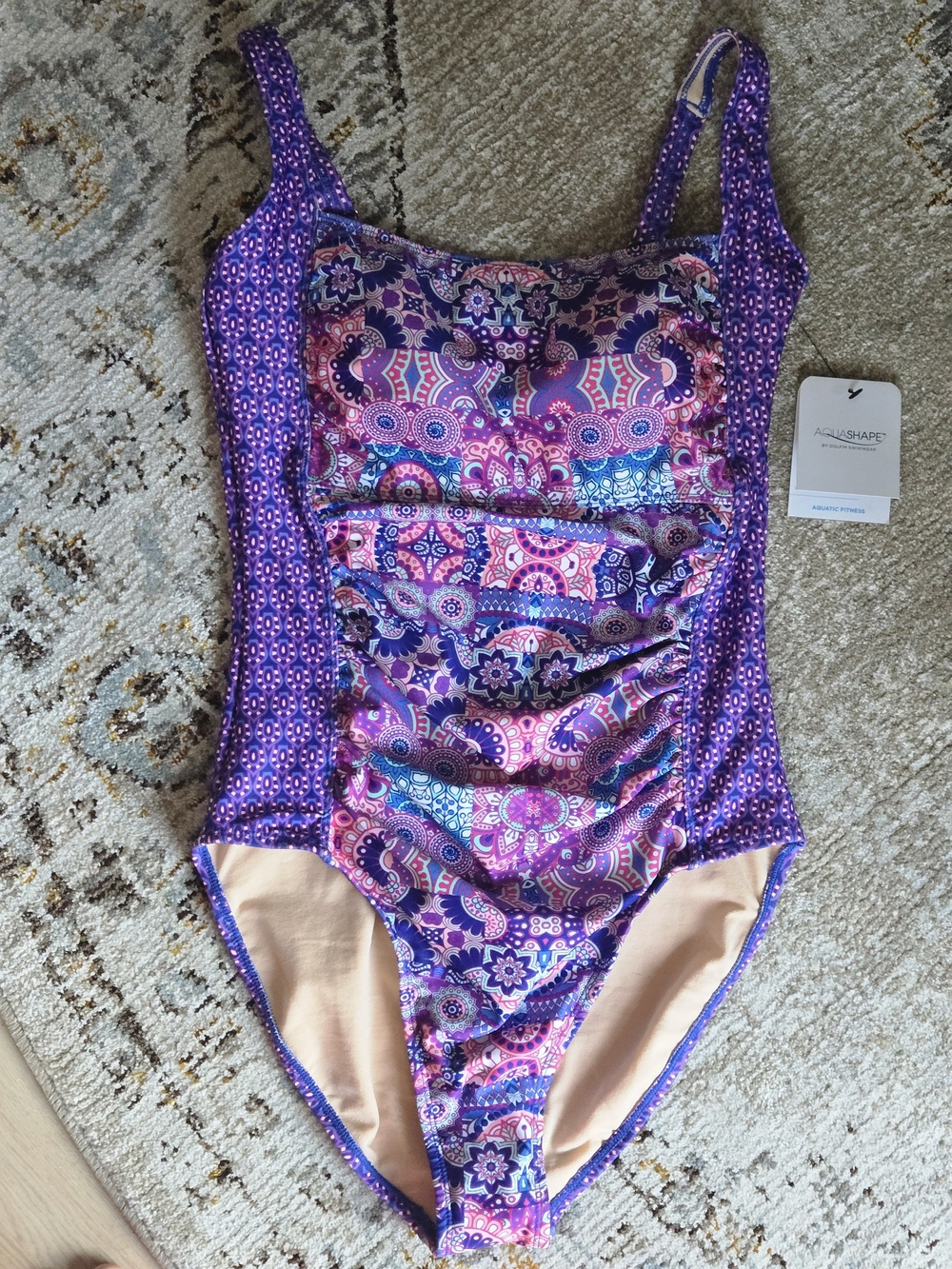 Purple Paisley One-Piece Swimsuit